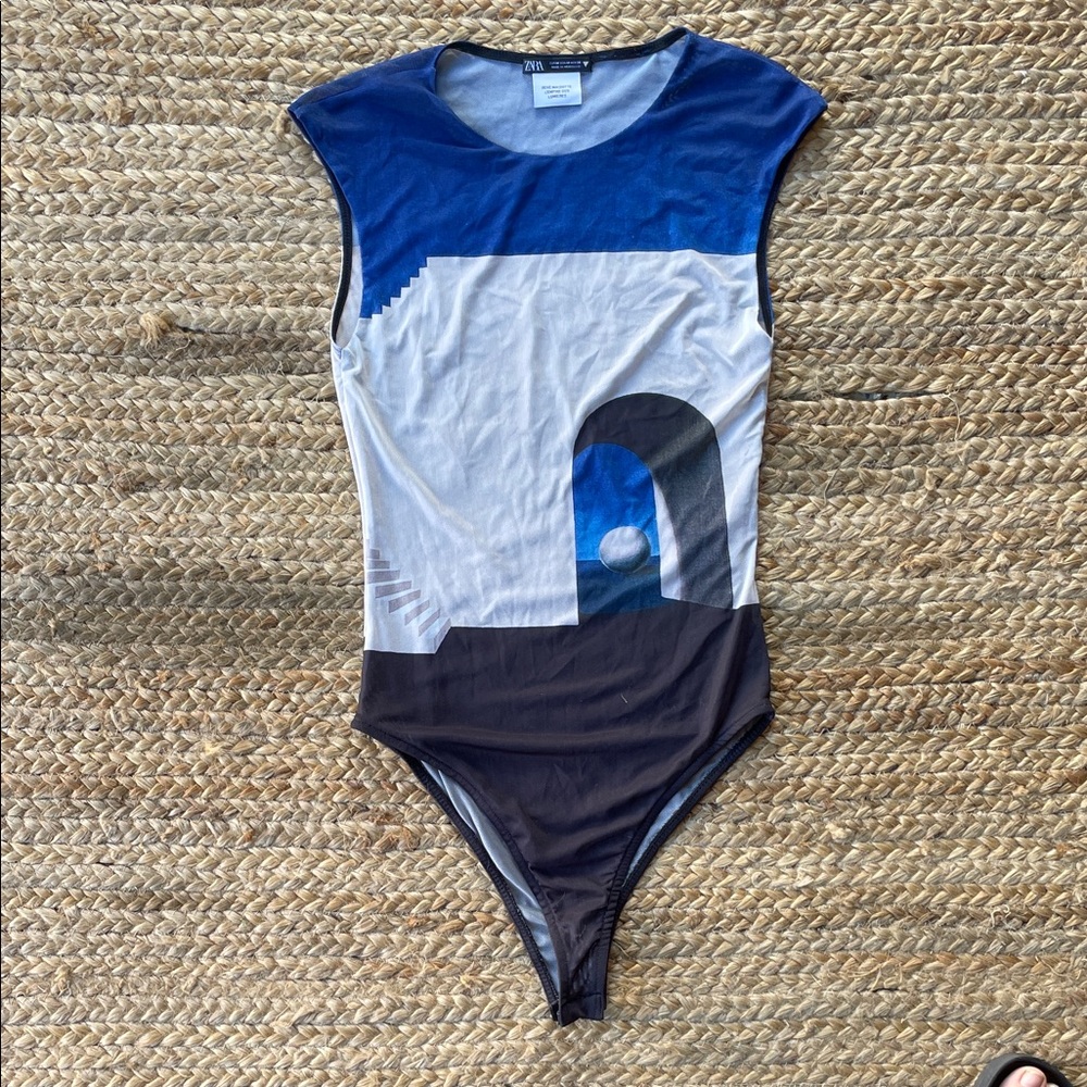 Zara Multicolor Graphic Bodysuit